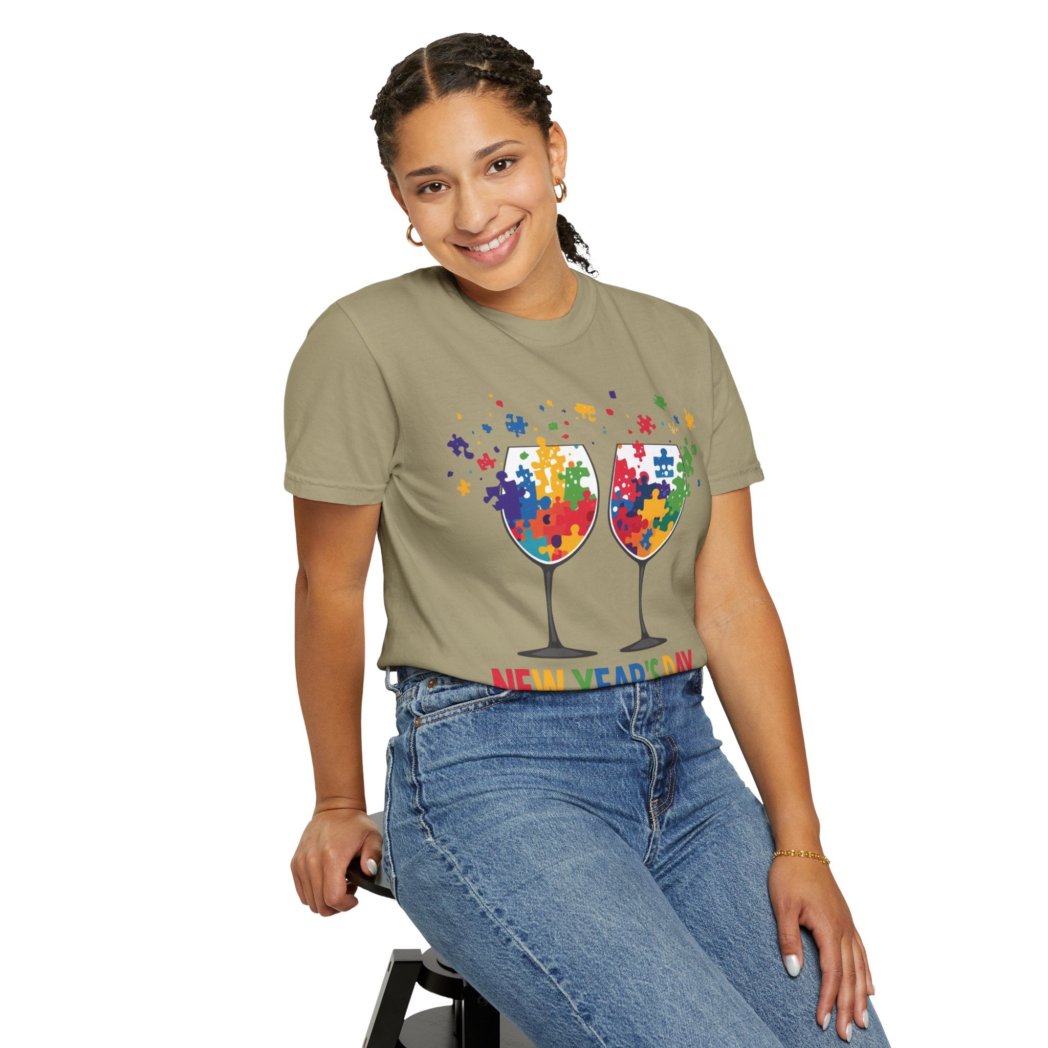 New Year’s Day Puzzle Wine T-Shirt