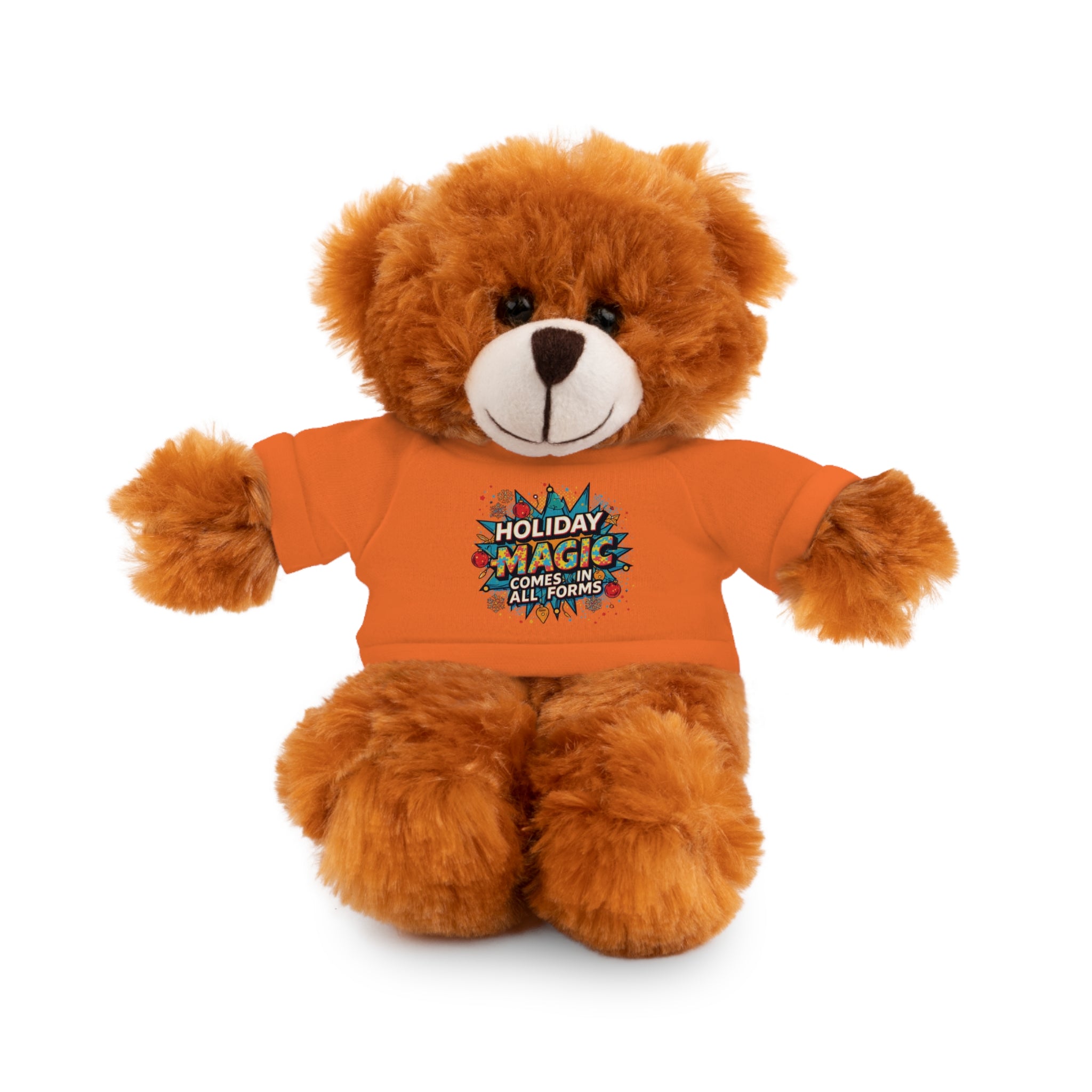Holiday Magic Bear — Plush Teddy with 'Holiday Magic Comes in All Forms' Tee