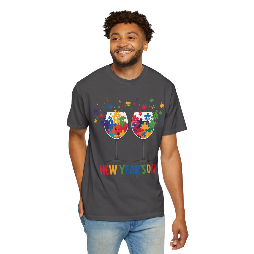 New Year’s Day Puzzle Wine T-Shirt