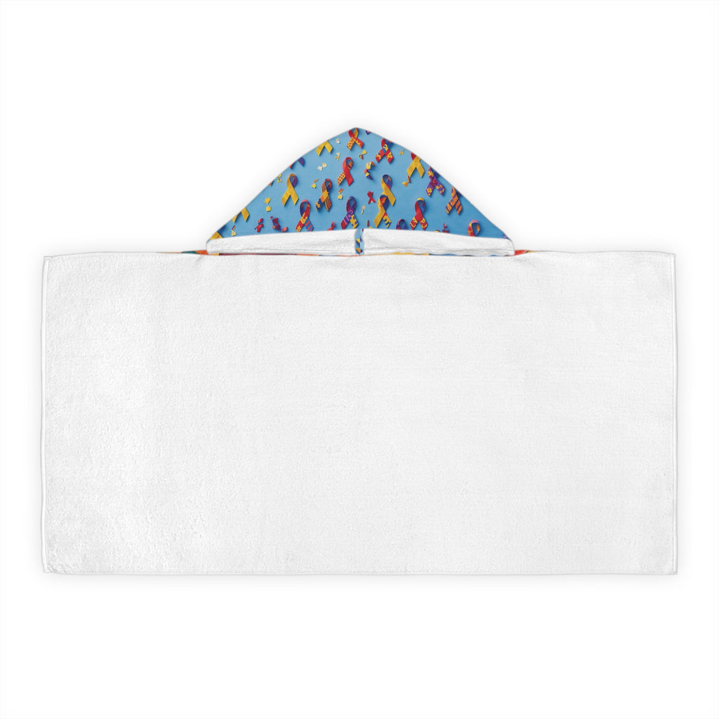 Kids Hooded Towel — Colorful Puzzle Print Beach & Bath Wrap