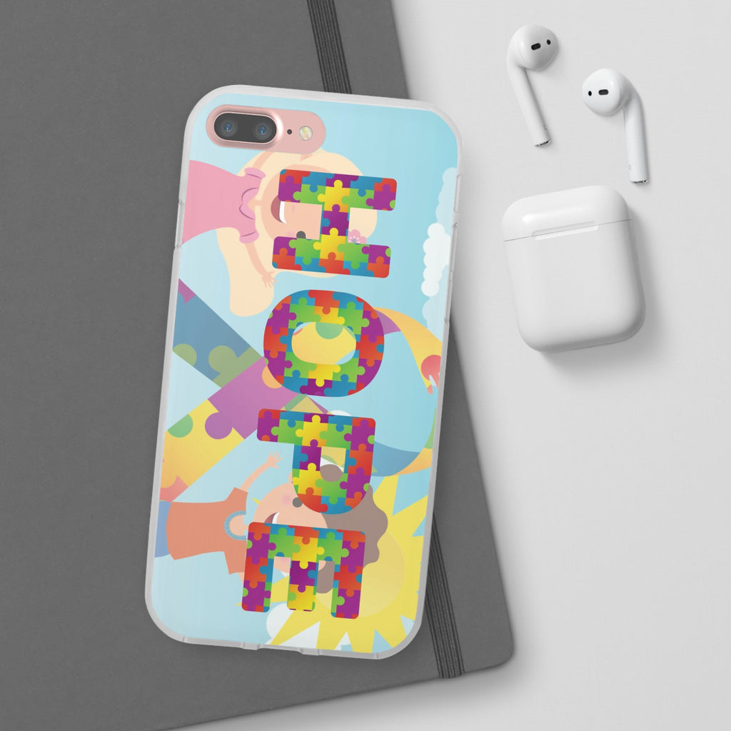Autism Awareness Phone Case — 'HOPE' Puzzle Heart Flexi Case