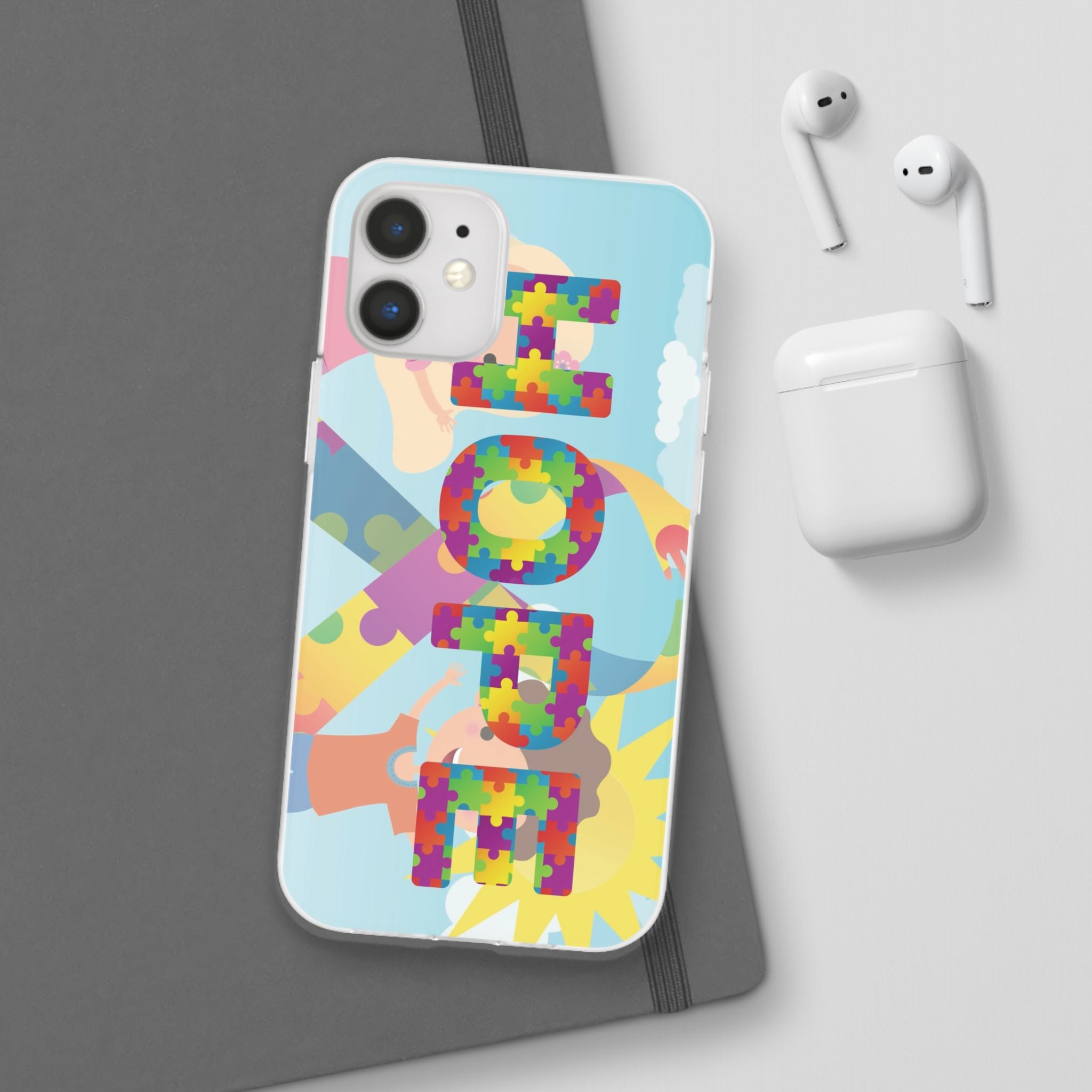 Autism Awareness Phone Case — 'HOPE' Puzzle Heart Flexi Case