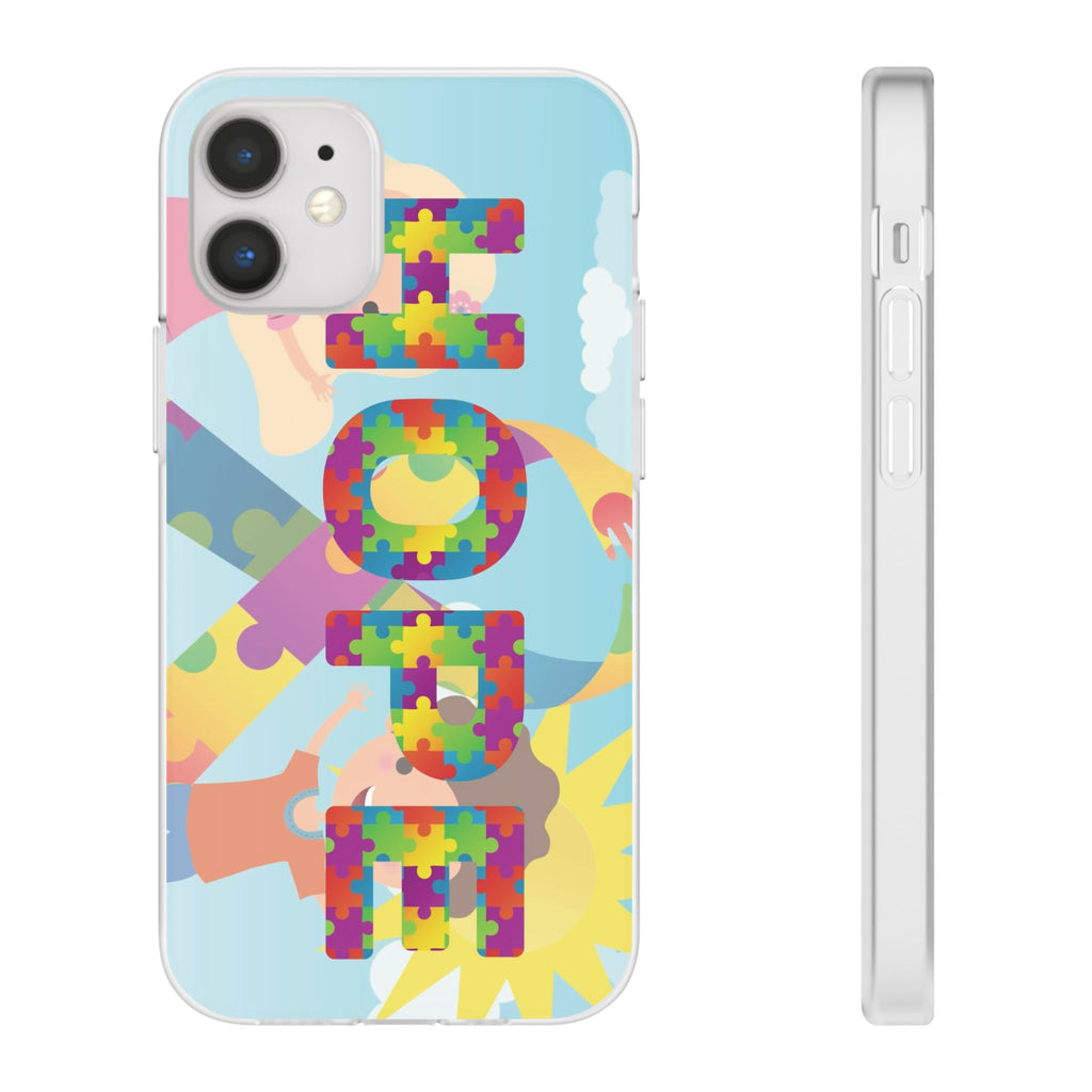 Autism Awareness Phone Case — 'HOPE' Puzzle Heart Flexi Case