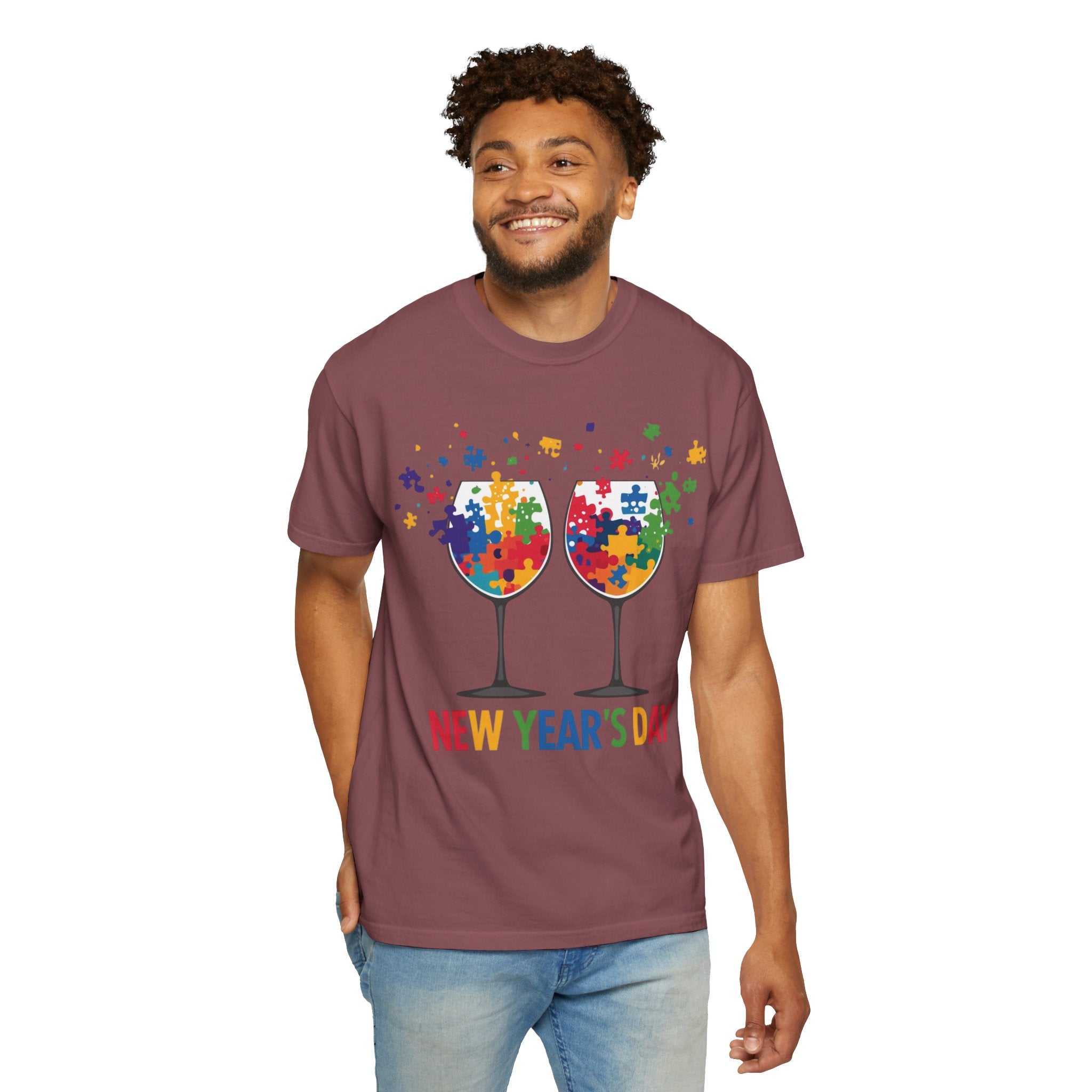 New Year’s Day Puzzle Wine T-Shirt