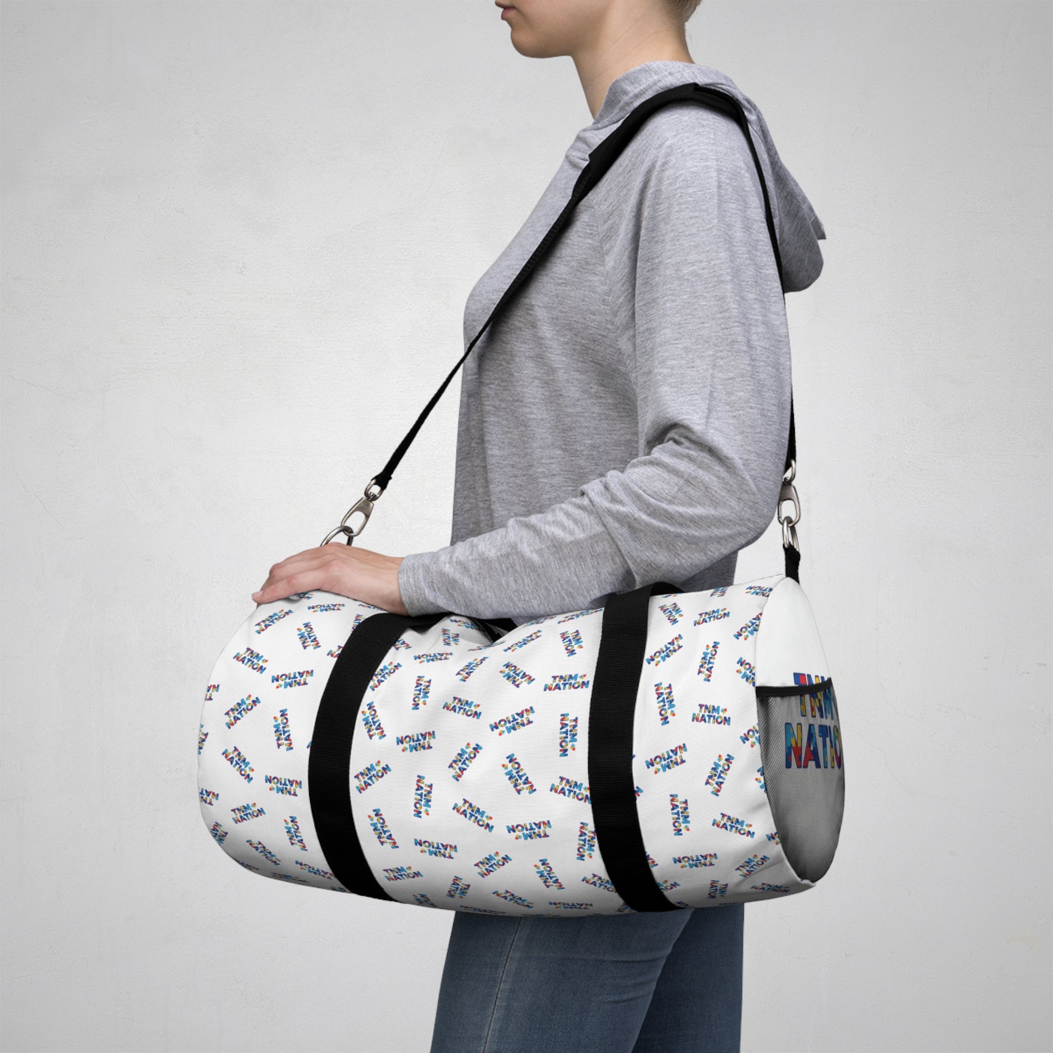 TNM NATION Skateboard Pattern – Lightweight Gym & Weekend Bag