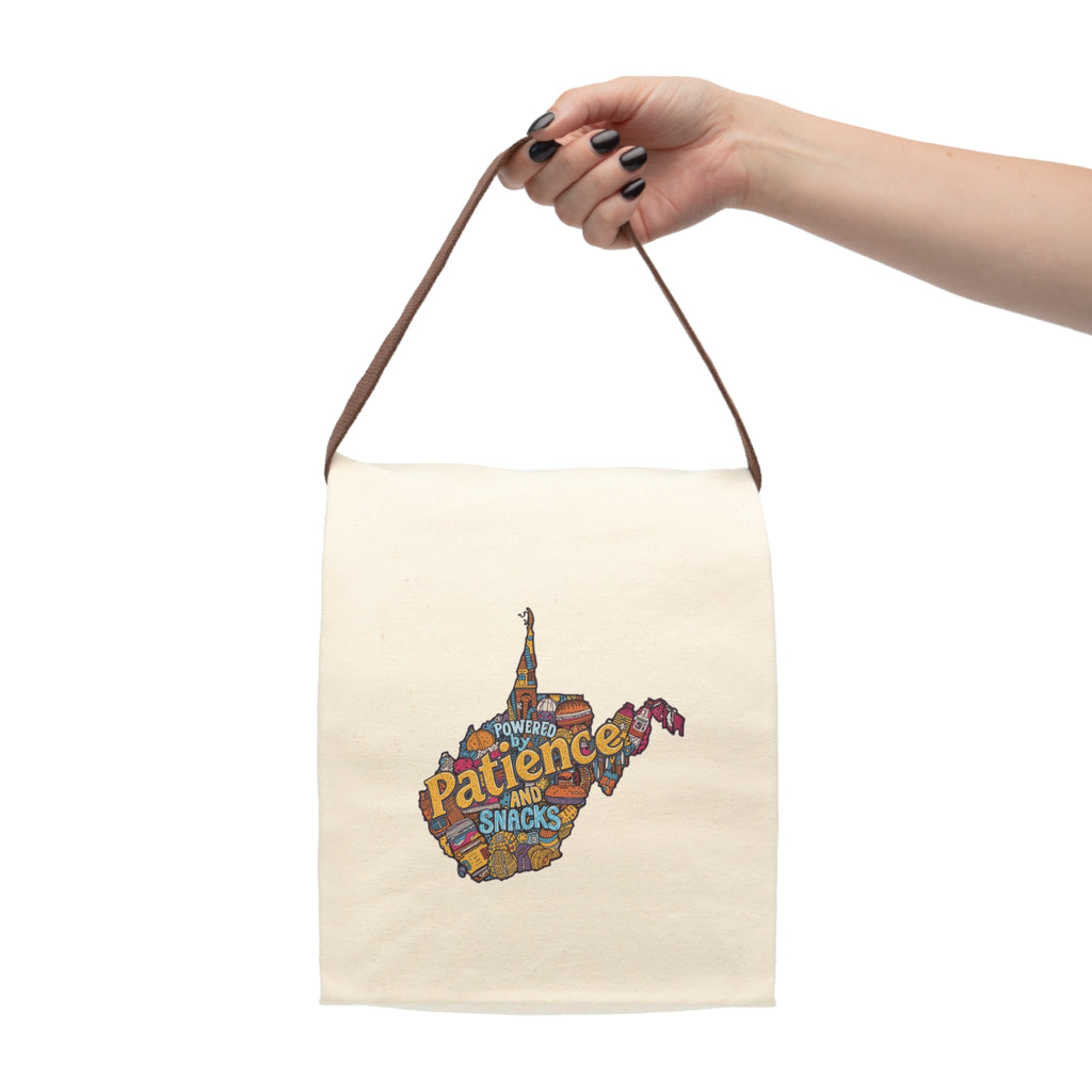 Canvas Lunch Bag — 'You Need Patience and Snacks' WV State Snack Tote
