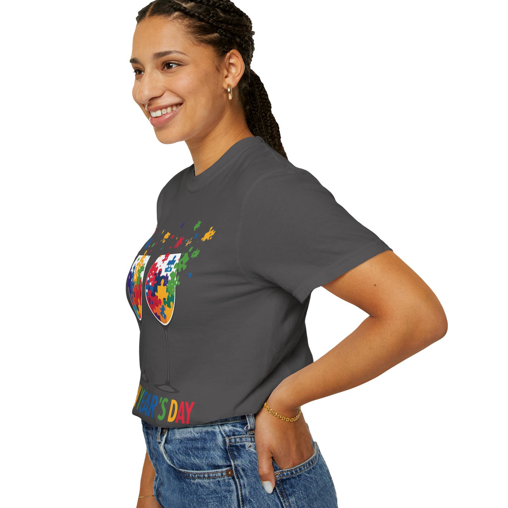 New Year’s Day Puzzle Wine T-Shirt