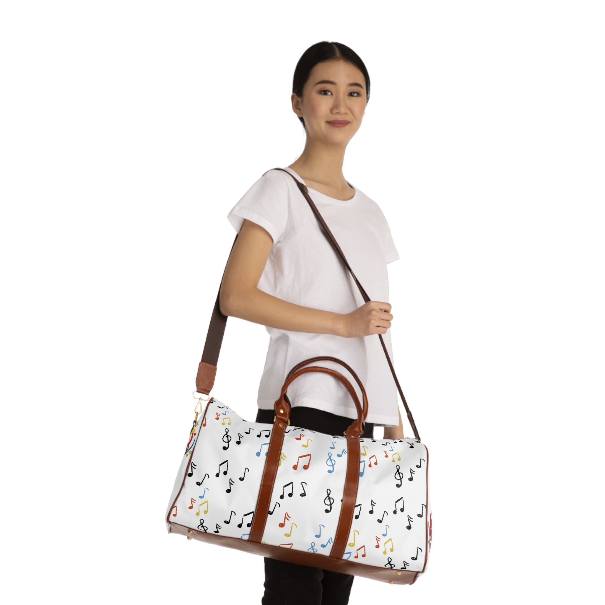 Music Notes Waterproof Travel Bag
