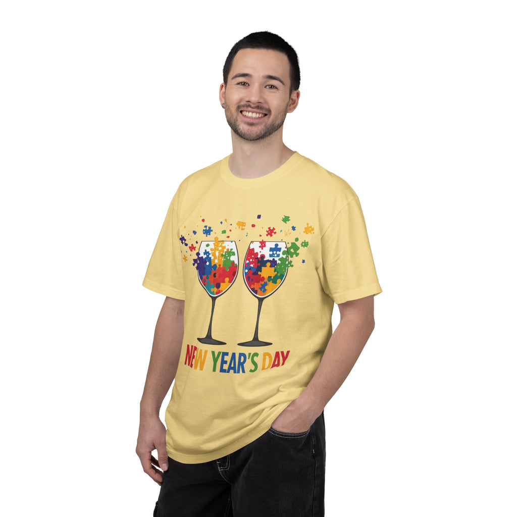 New Year’s Day Puzzle Wine T-Shirt
