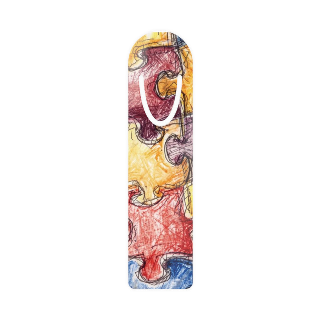 Bookmark — Colorful Puzzle Piece Metal Bookmark (Autism Awareness Inspired)