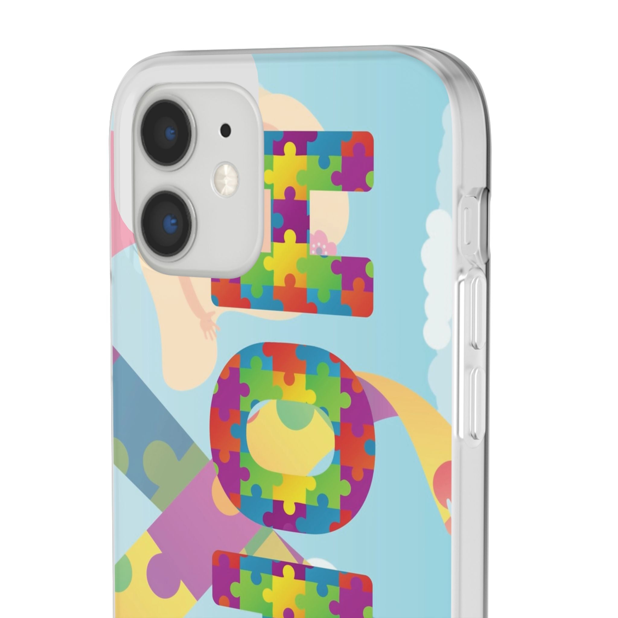 Autism Awareness Phone Case — 'HOPE' Puzzle Heart Flexi Case