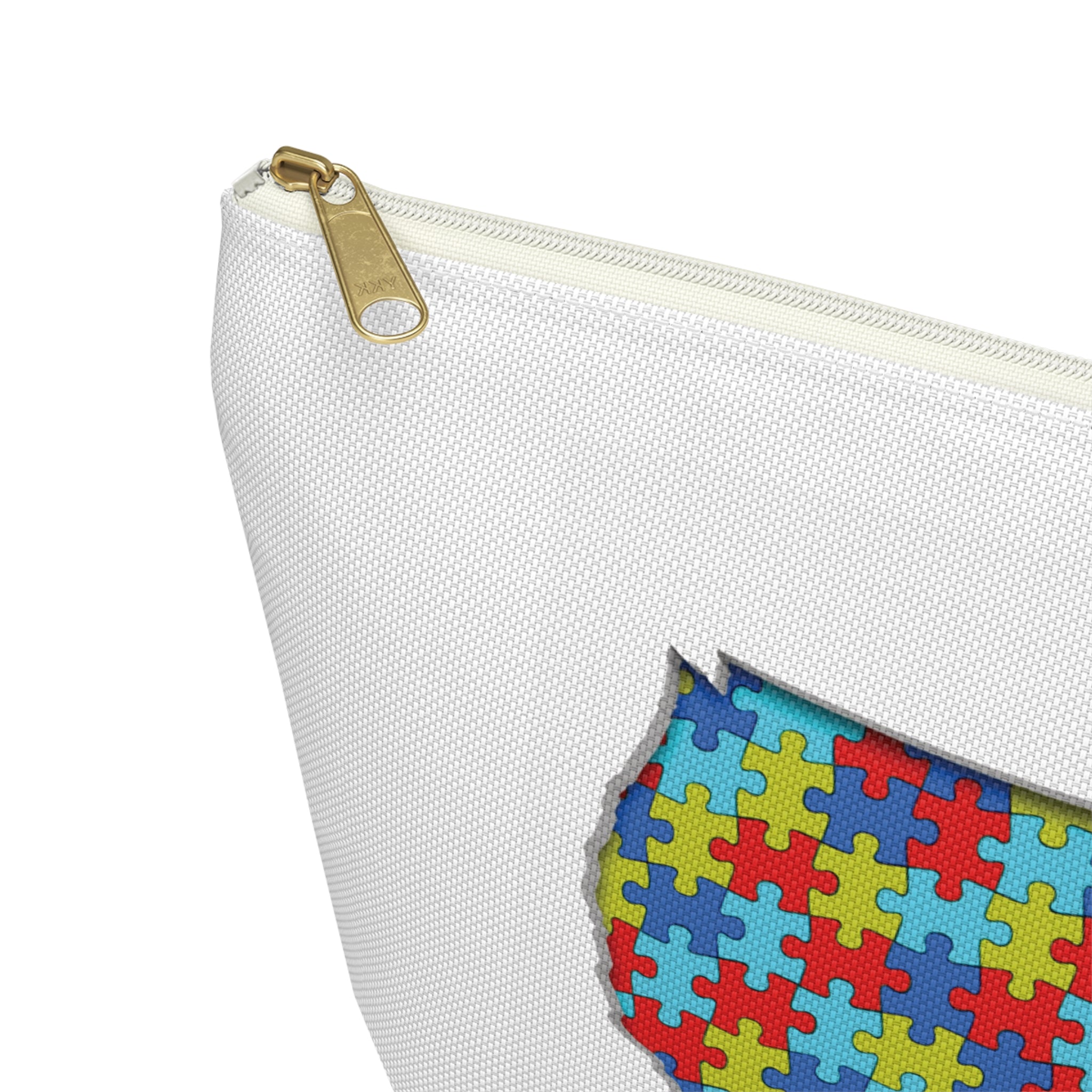Autism Awareness USA Puzzle Map Accessory Pouch