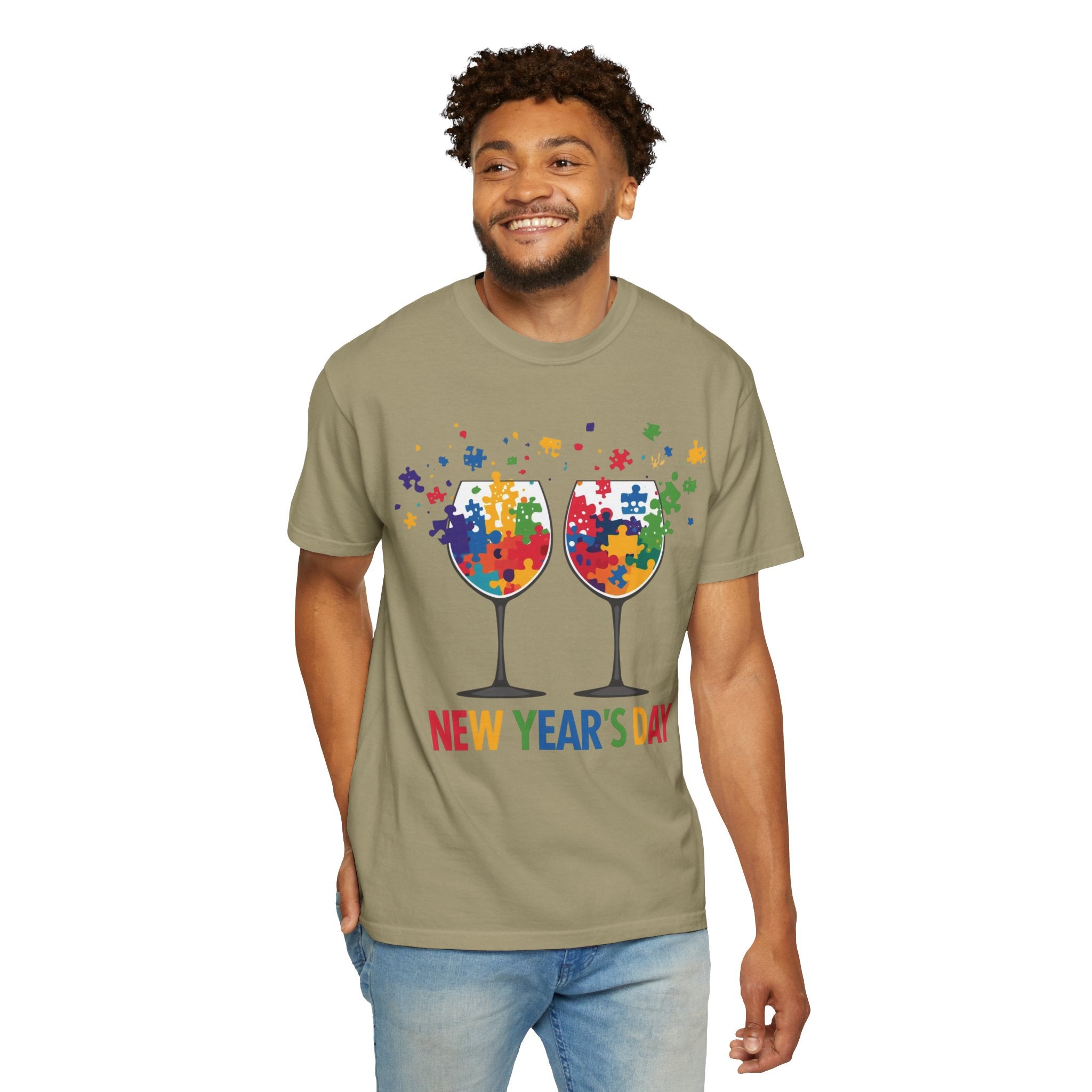 New Year’s Day Puzzle Wine T-Shirt
