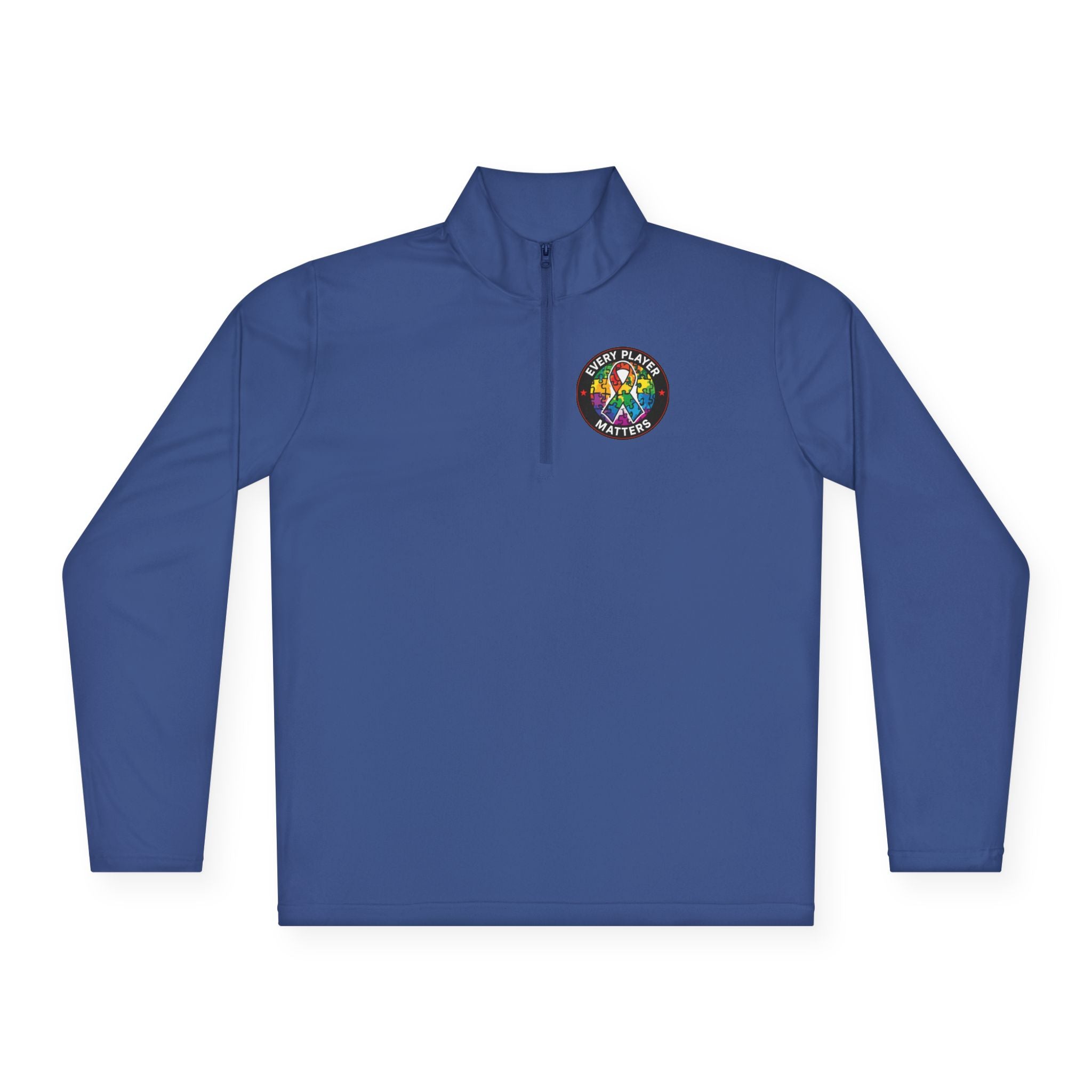 Quarter-Zip Pullover • Colorful Geometric Mushroom Logo — Psychedelic Nature Vibe