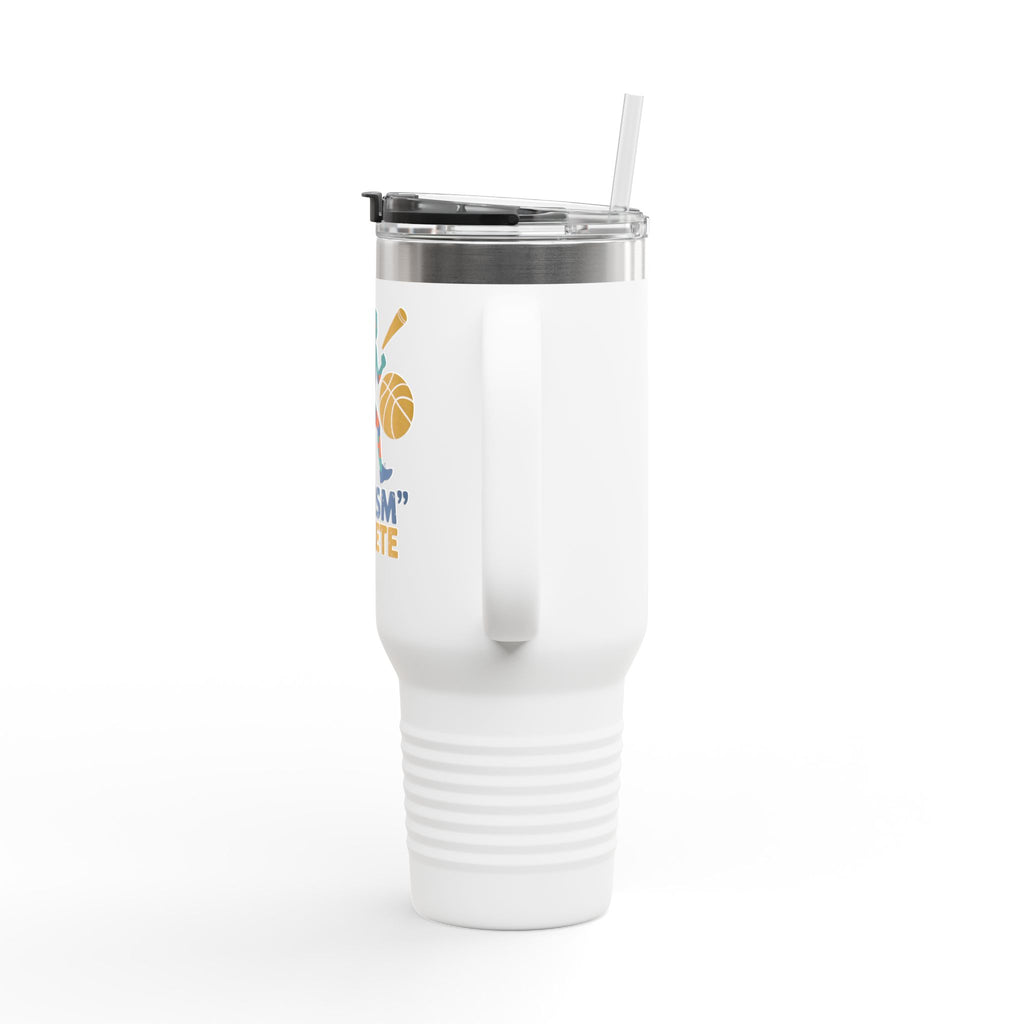 Autism Athlete 40oz Insulated Travel Mug — Sports Awareness Tumbler