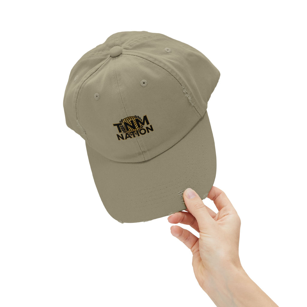 Distressed Baseball Cap — TNM Nation Gold Logo