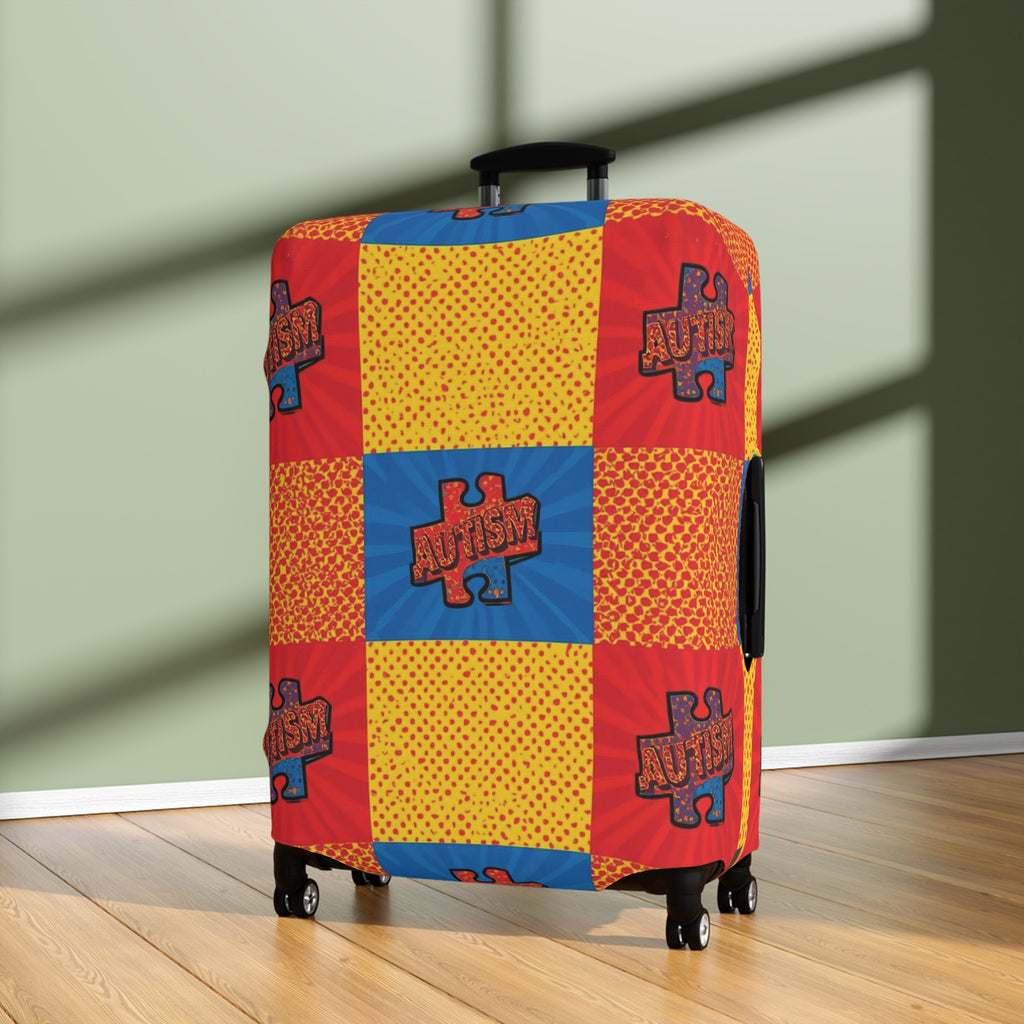 Autism Awareness Puzzle Luggage Cover — Bright Travel Protector