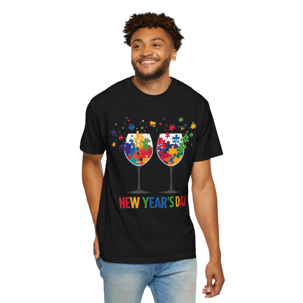 New Year’s Day Puzzle Wine T-Shirt