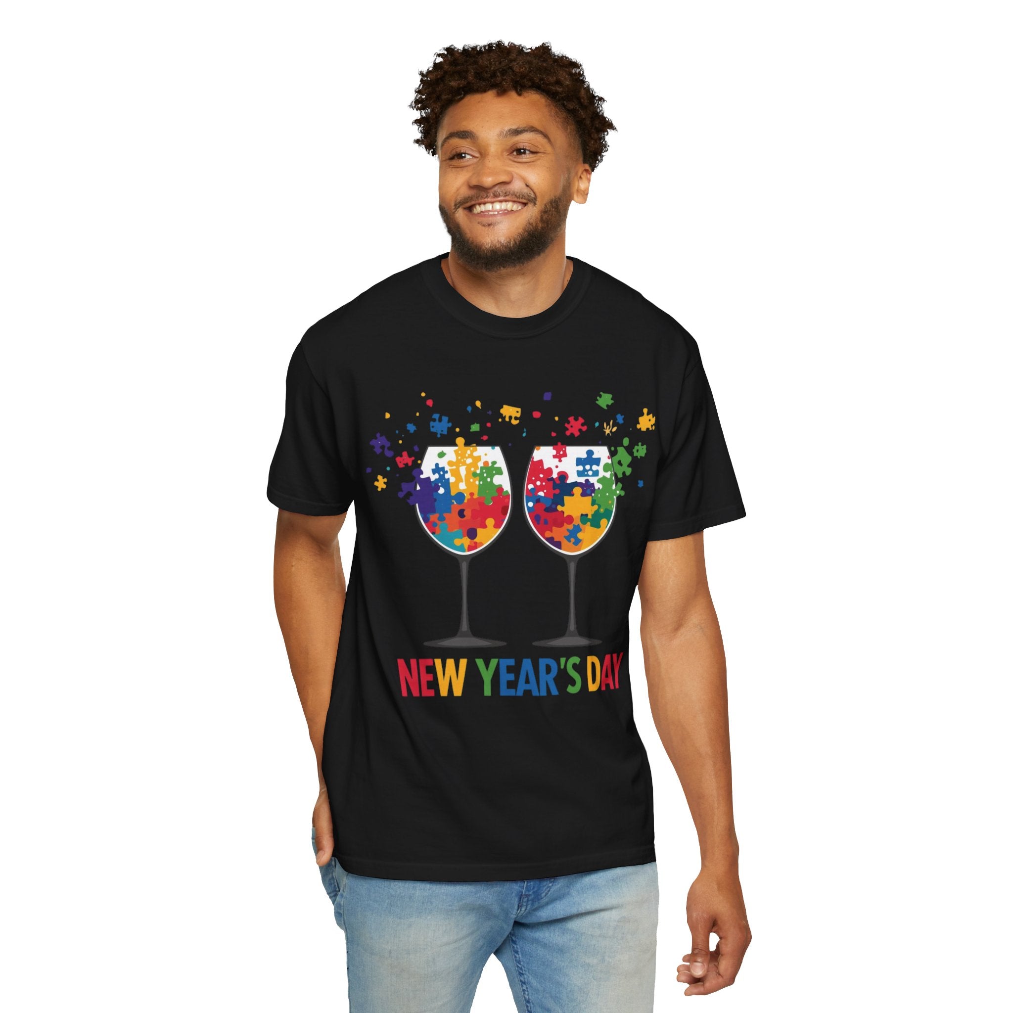 New Year’s Day Puzzle Wine T-Shirt