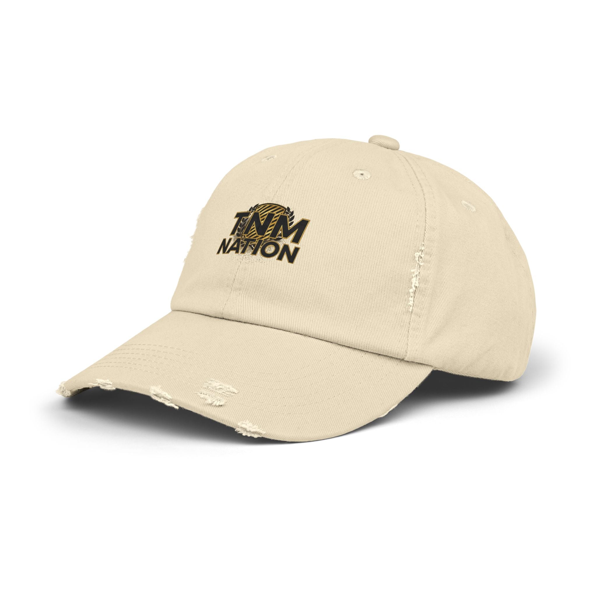 Distressed Baseball Cap — TNM Nation Gold Logo