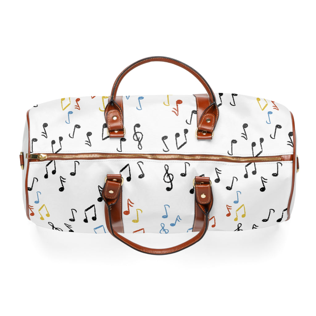 Music Notes Waterproof Travel Bag