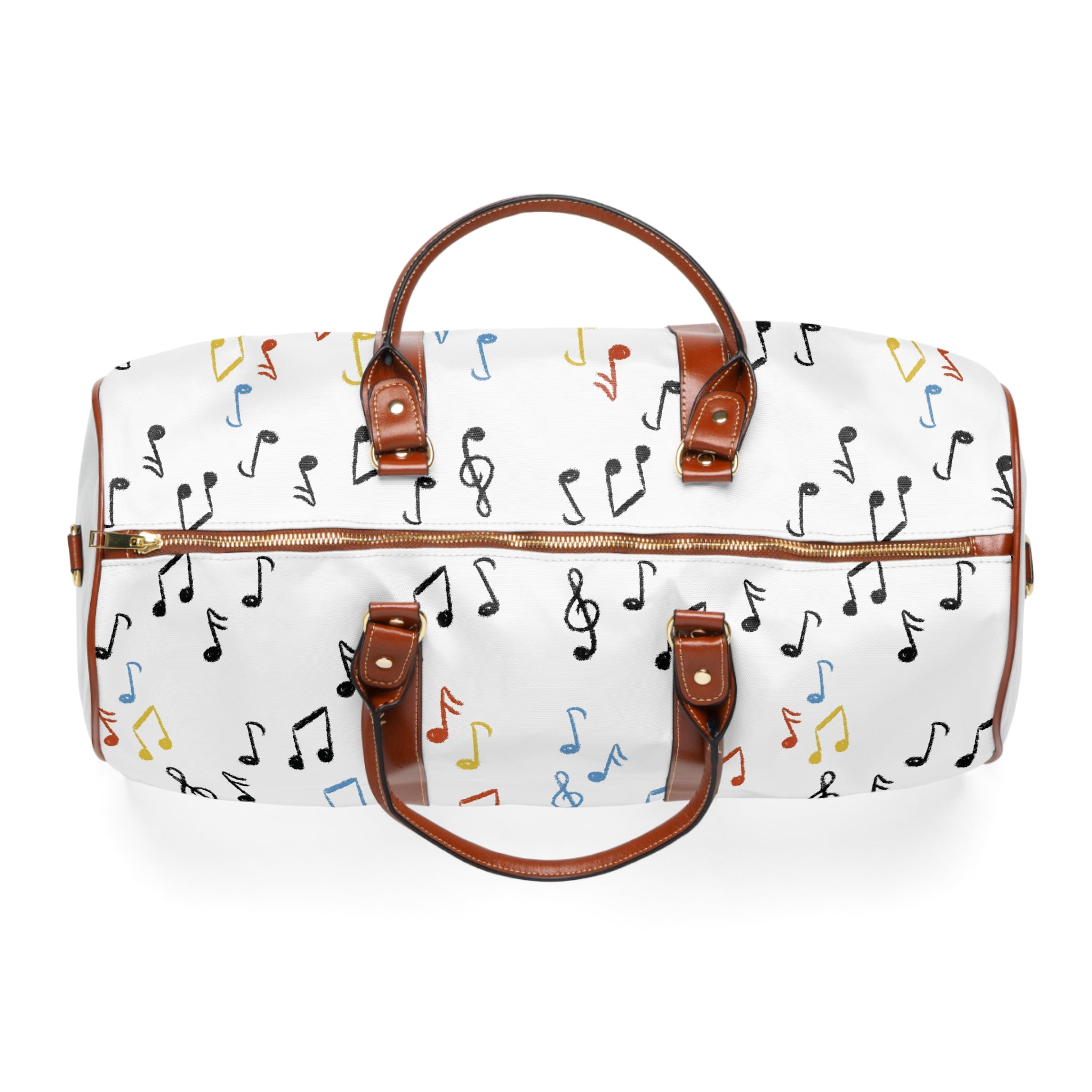 Music Notes Waterproof Travel Bag