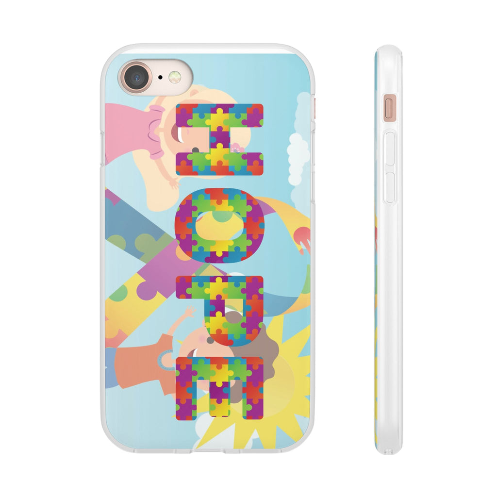 Autism Awareness Phone Case — 'HOPE' Puzzle Heart Flexi Case