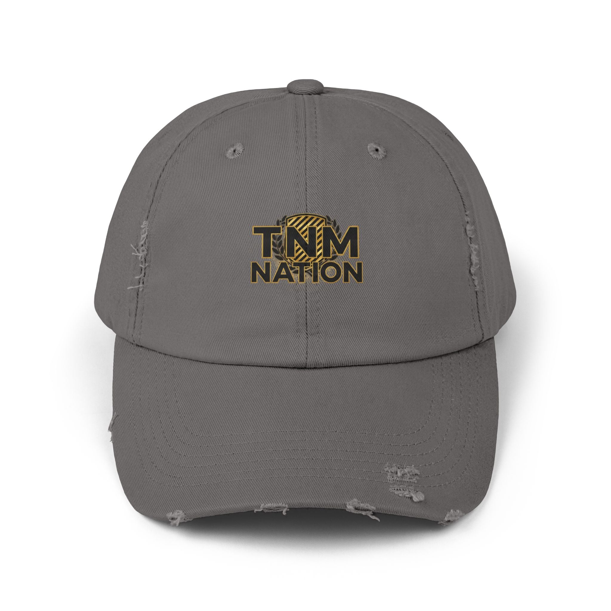 Distressed Baseball Cap — TNM Nation Gold Logo