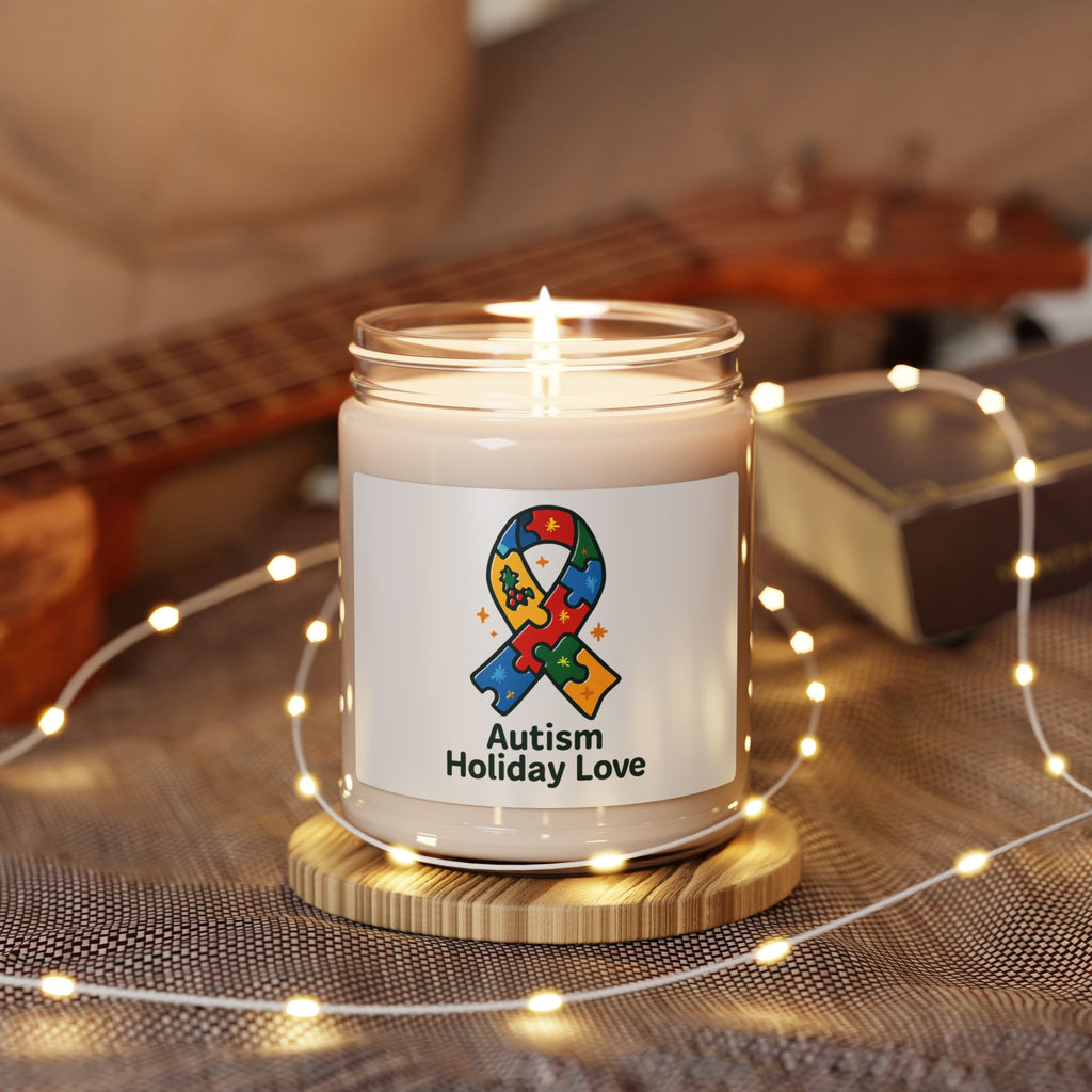 Autism Holiday Love Soy Candle — 9oz Scented Awareness Candle