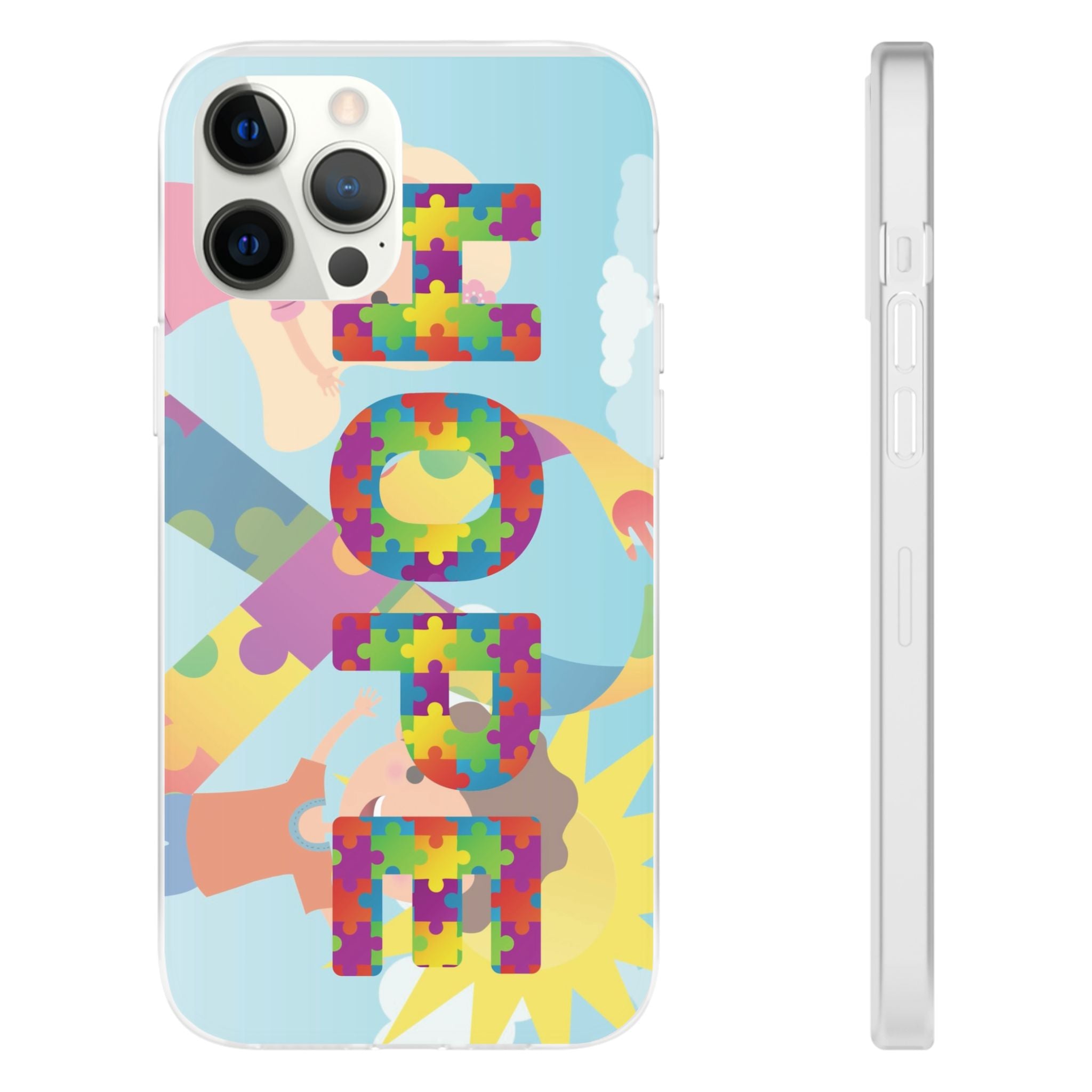 Autism Awareness Phone Case — 'HOPE' Puzzle Heart Flexi Case