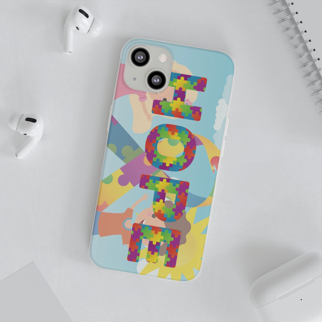 Autism Awareness Phone Case — 'HOPE' Puzzle Heart Flexi Case