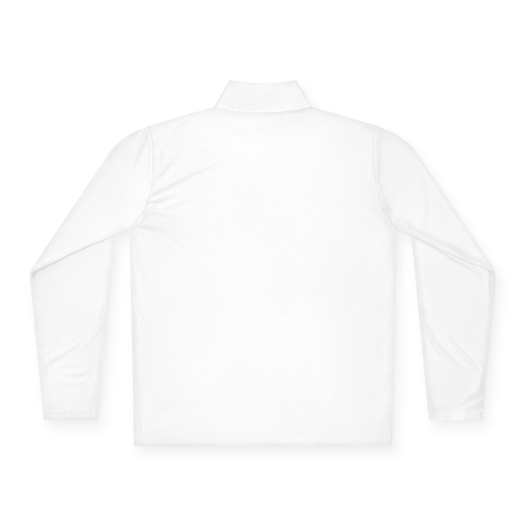 Quarter-Zip Pullover • Colorful Geometric Mushroom Logo — Psychedelic Nature Vibe