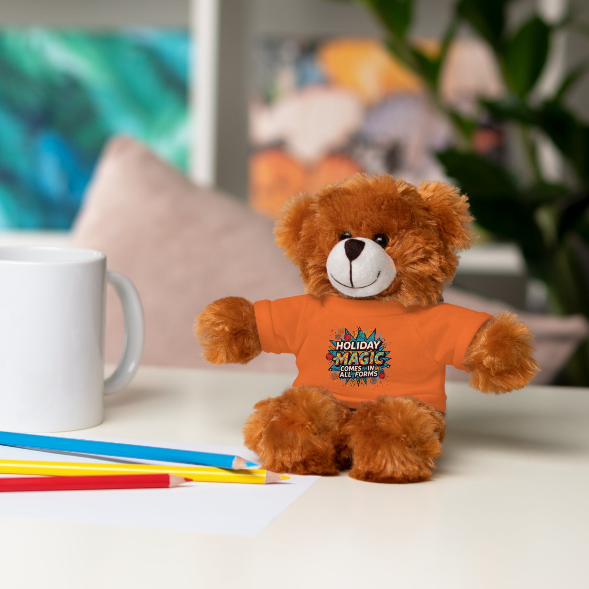 Holiday Magic Bear — Plush Teddy with 'Holiday Magic Comes in All Forms' Tee