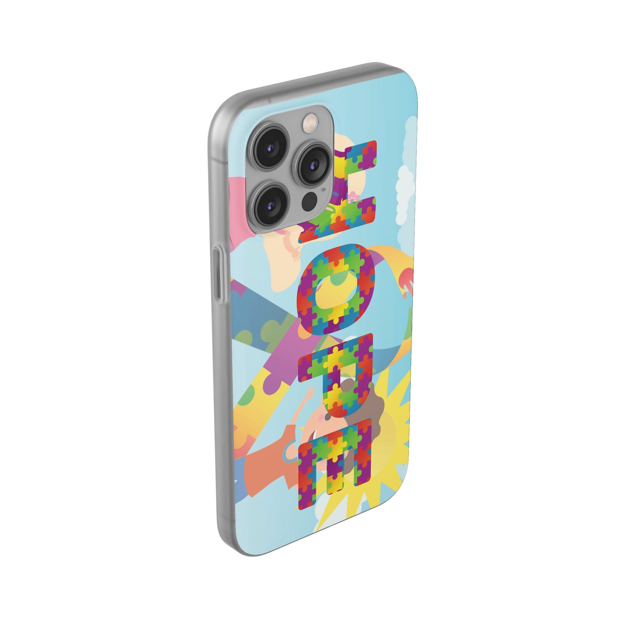 Autism Awareness Phone Case — 'HOPE' Puzzle Heart Flexi Case
