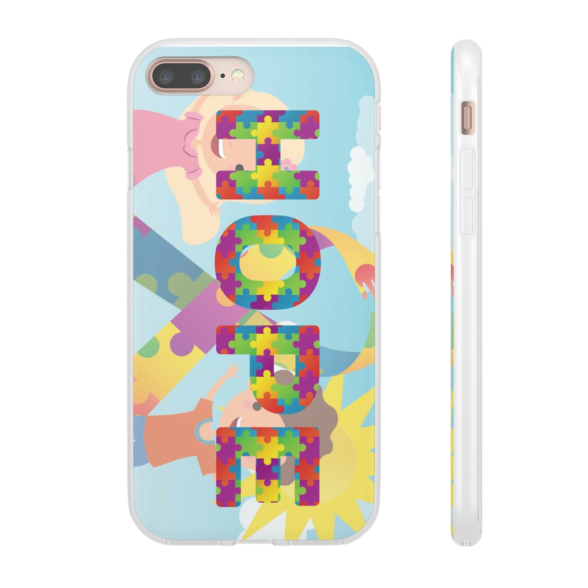 Autism Awareness Phone Case — 'HOPE' Puzzle Heart Flexi Case