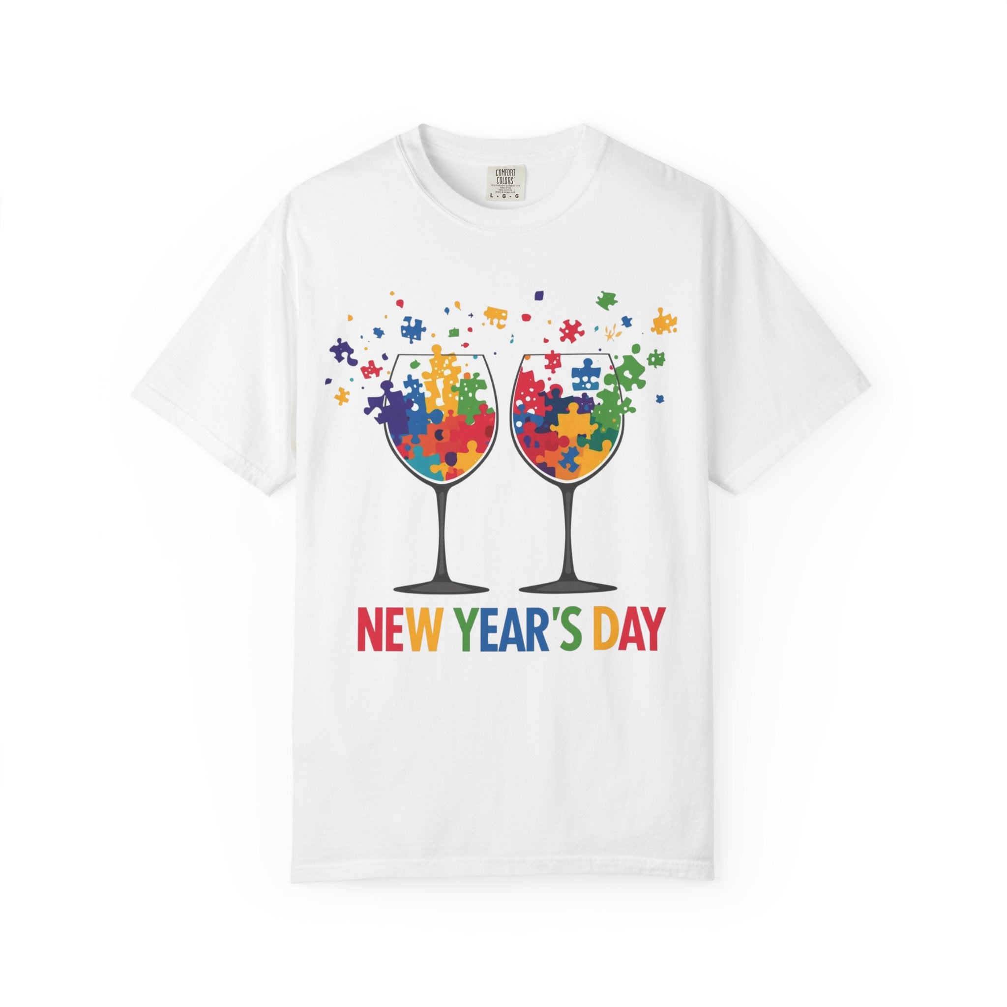 New Year’s Day Puzzle Wine T-Shirt