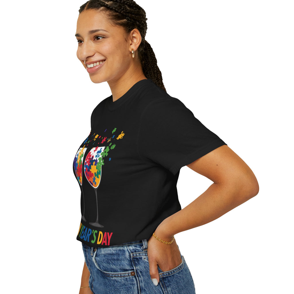 New Year’s Day Puzzle Wine T-Shirt