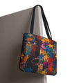Colorful Puzzle Face Tote Bag — Abstract Art All-Over Print