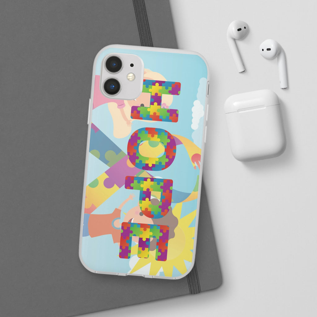 Autism Awareness Phone Case — 'HOPE' Puzzle Heart Flexi Case
