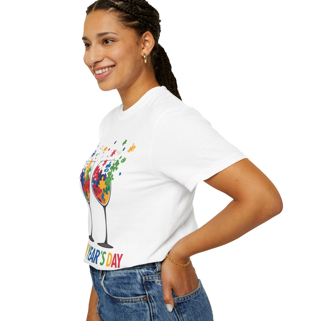 New Year’s Day Puzzle Wine T-Shirt