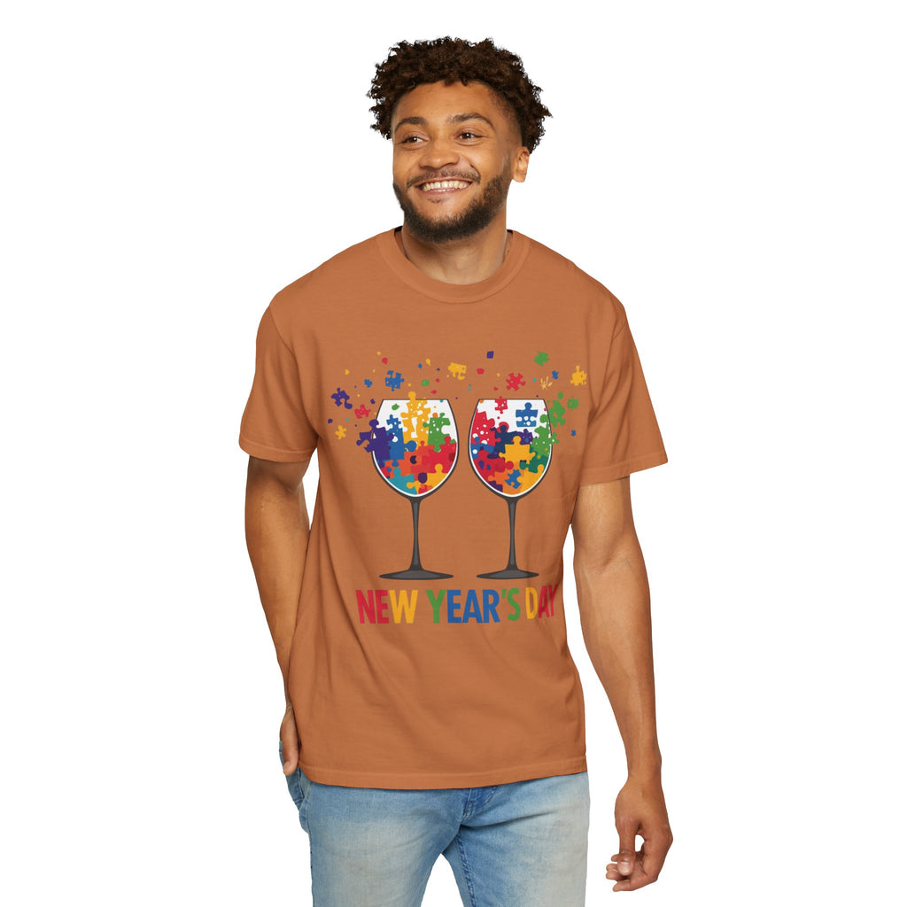 New Year’s Day Puzzle Wine T-Shirt