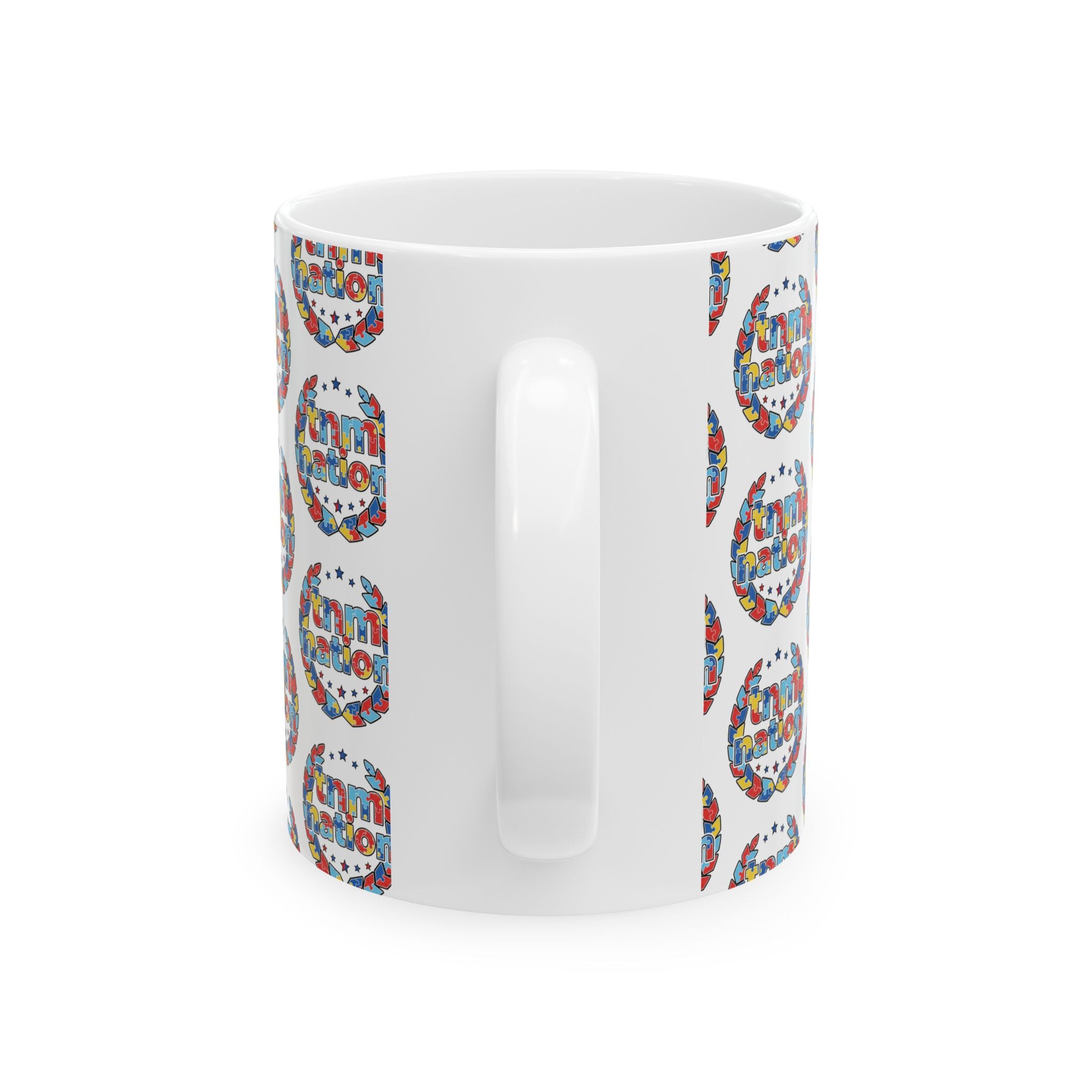 TNM Nation Pattern Ceramic Mug — Patriotic USA Coffee Cup (11oz, 15oz)