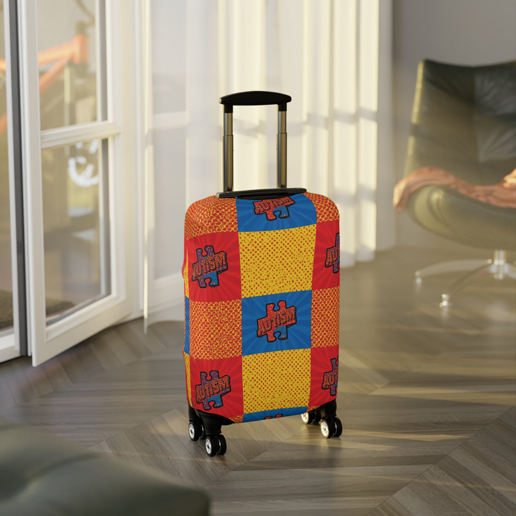 Autism Awareness Puzzle Luggage Cover — Bright Travel Protector