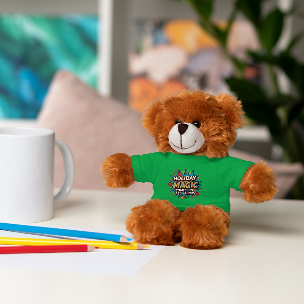 Holiday Magic Bear — Plush Teddy with 'Holiday Magic Comes in All Forms' Tee