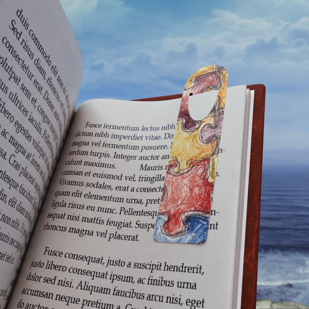 Bookmark — Colorful Puzzle Piece Metal Bookmark (Autism Awareness Inspired)