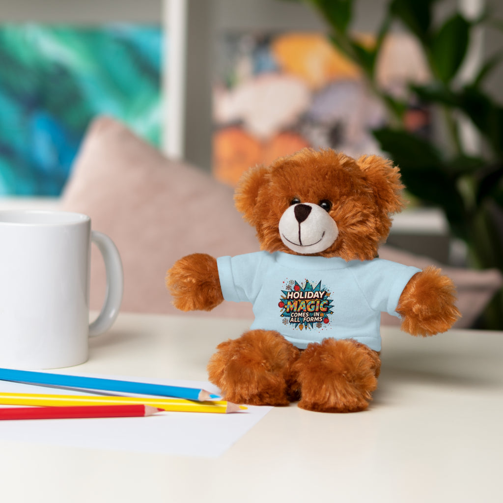 Holiday Magic Bear — Plush Teddy with 'Holiday Magic Comes in All Forms' Tee