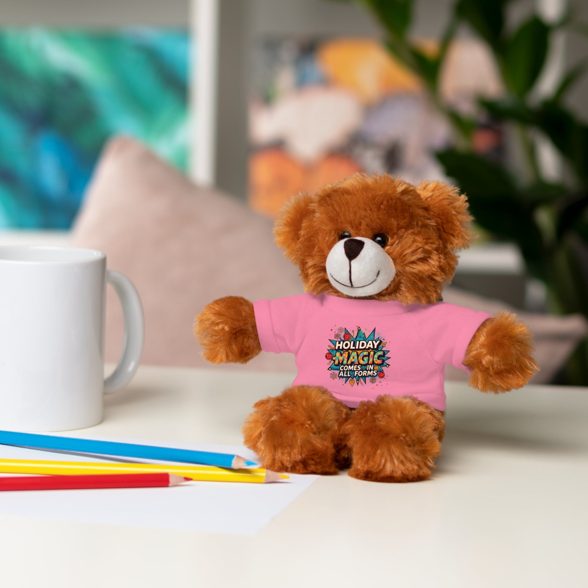 Holiday Magic Bear — Plush Teddy with 'Holiday Magic Comes in All Forms' Tee