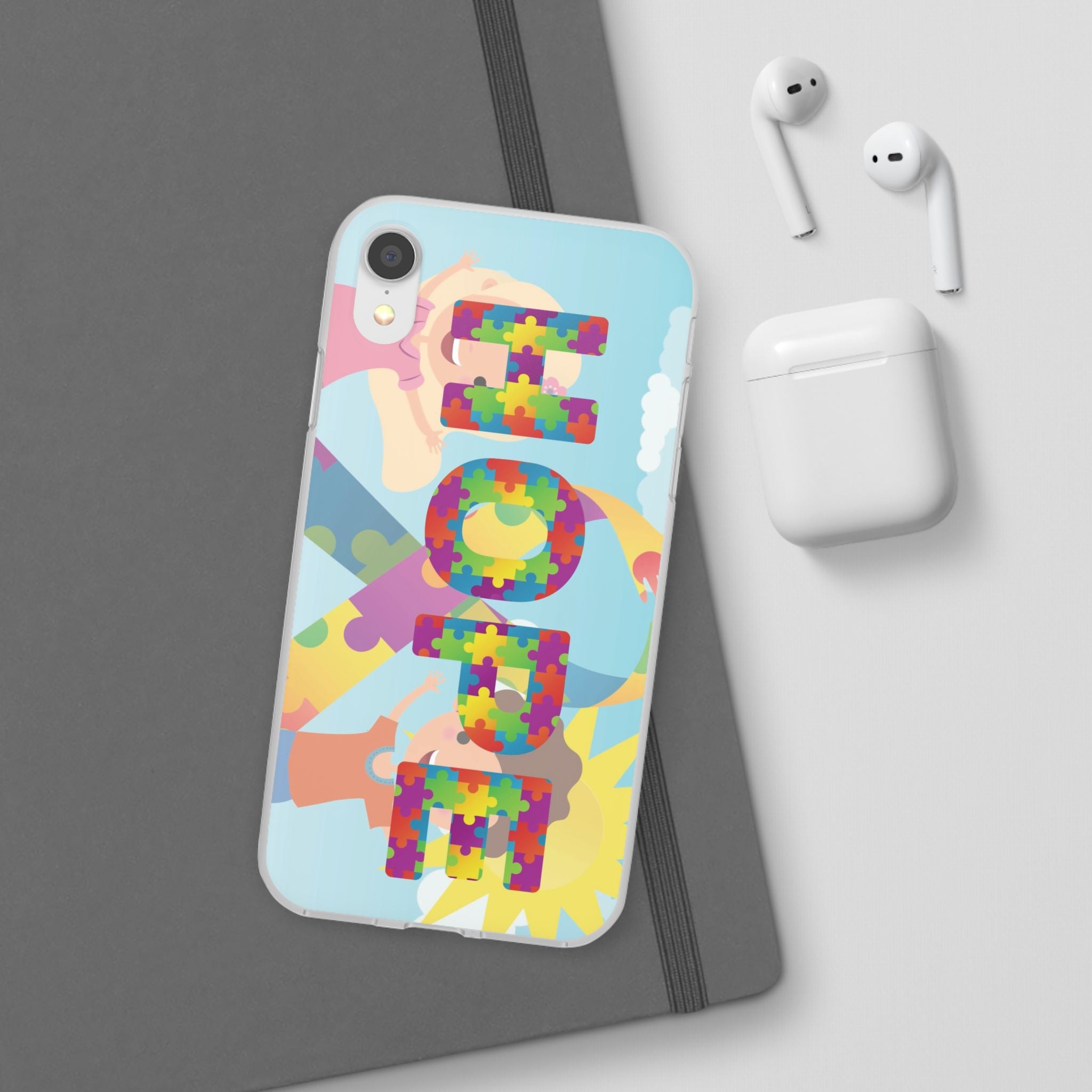 Autism Awareness Phone Case — 'HOPE' Puzzle Heart Flexi Case