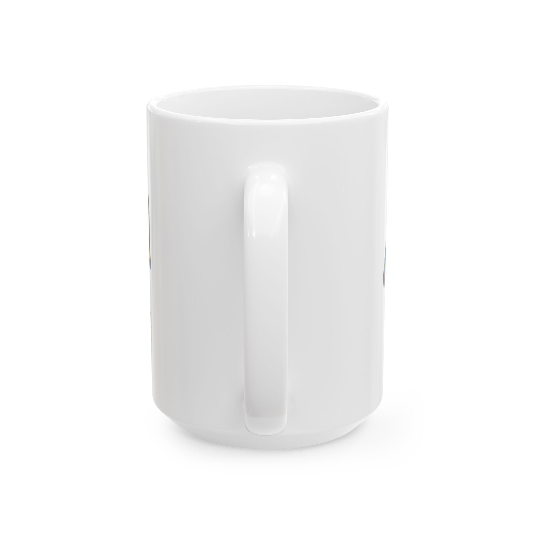 Autism Dad Ceramic Mug — Colorful Puzzle Piece Support Coffee Cup (11oz/15oz)