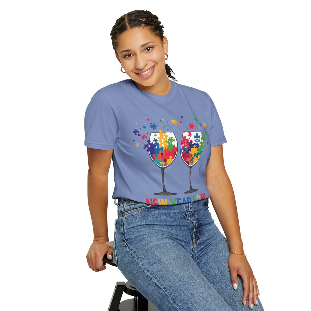 New Year’s Day Puzzle Wine T-Shirt